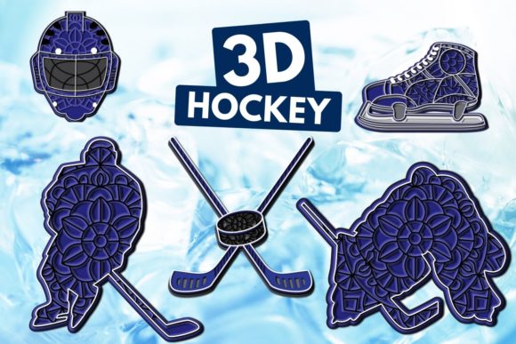 3D Hockey SVG Bundle for Creative Projects