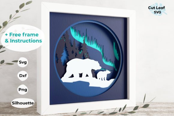 3D Mama Bear Shadow Box: A Stunning Addition to Nature-Inspired Home Decor