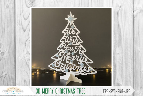 3D Merry Christmas Tree