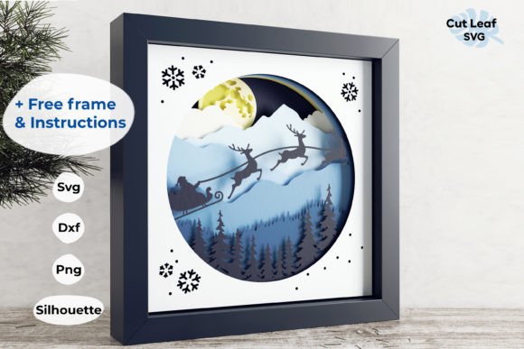 3D Santa Shadow Box for Christmas: A Believable Design Delight