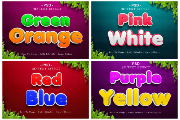 4 Packs 3D Cartoon Colors Text Effect – A Practical Overview for Designers and Content Creators