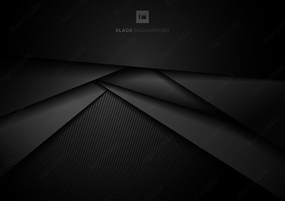 Abstract 3D Black Geometric Background: A Versatile Design Element