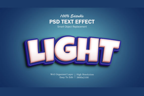 Light PSD 3D Text Effect for Stunning Designs