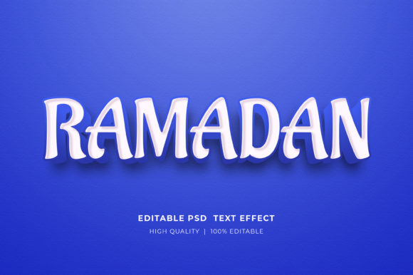 Ramadan Editable 3d Text Style Effect