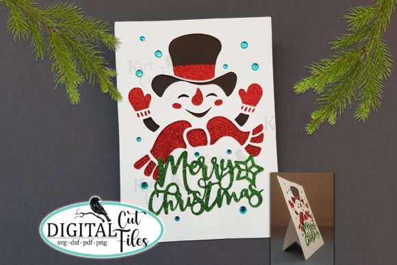 Snowman Christmas Layered 3D Card SVG