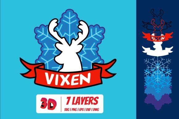 Vixen 3D Layered SVG Cut File